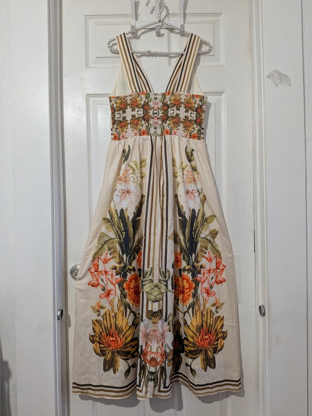 Commense Tropical Floral Print Deep V-Neck Maxi Dress - Picture 11 of 16